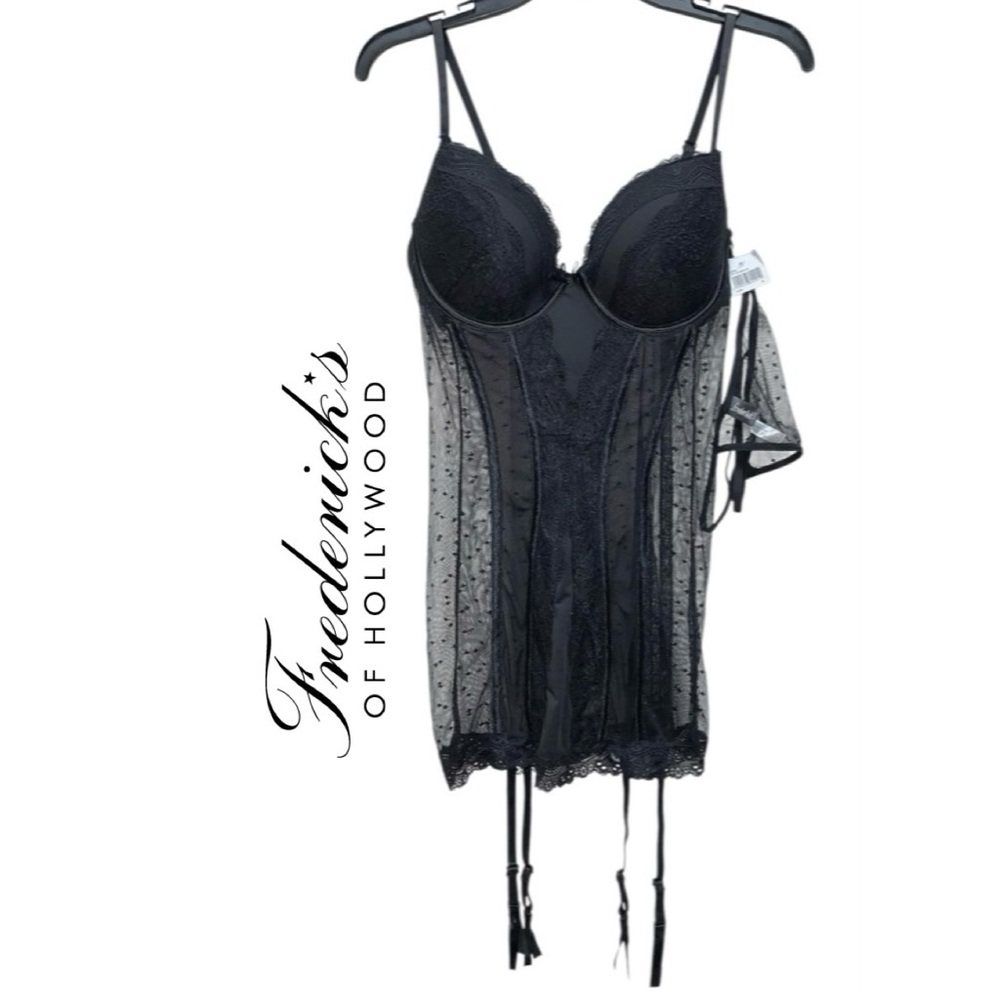 Frederick's of Hollywood Alena Bustier & Thong Panty Lingerie Set Size XL NWT